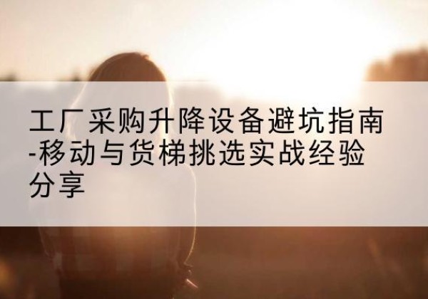 甘井子移动式升降机怎么选-工厂采购升降设备避坑指南-移动与货梯挑选实战经验分享