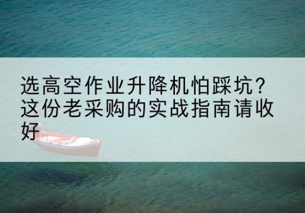 甘井子高空作业升降机厂家推荐-选高空作业升降机怕踩坑？这份老采购的实战指南请收好